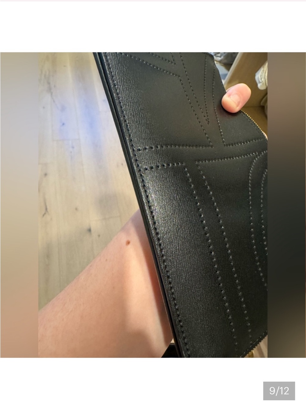Toteme Black Leather Zip Pouch Gold Hardware - Picture 9 of 12